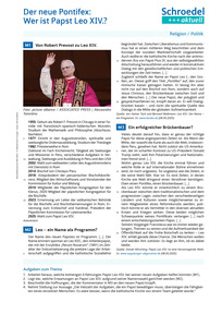 Produktabbildung zu Der neue Pontifex: Wer ist Papst Leo XIV.? - - Religion / Politik ab Klasse 9