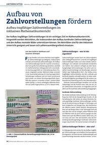 Produktabbildung zu Aufbau von Zahlvorstellungen fördern - Aufbau tragfähiger Zahlvorstellungen im inklusiven Mathematikunterricht