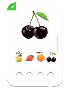Erste Übungen - Früchte erkennen. Beispielbild Kirsche