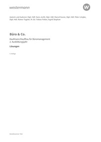 Probeseiten Büro & Co. nach Lernfeldern - Kaufmann/Kauffrau für Büromanagement, 2. Ausbildungsjahr - Lernfelder 5-8 - Lösungen, 4. Auflage 2024