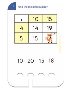 Rechentraining 1. Beispielkarte 1