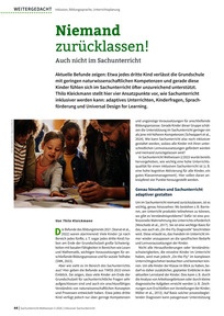 Produktabbildung zu Niemand zurücklassen! - Auch nicht im Sachunterricht