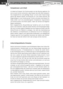 Produktabbildung zu Themenwelt der Zahl: die gefräßige Raupe - Kommentar - Monatsspecial Oktober 2017