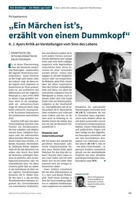 Produktabbildung zu „Ein Märchen ist‘s, erzählt von einem Dummkopf“ - A. J. Ayers Kritik an Vorstellungen vom Sinn des Lebens