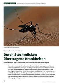 Produktabbildung zu Durch Stechmücken übertragene Krankheiten - Auswirkungen von Klimawandel und Biodiversitätsveränderungen