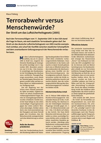 Produktabbildung zu Terrorabwehr versus Menschenwürde? - Der Streit um das Luftsicherheitsgesetz (2005)