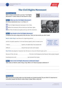 Produktabbildung zu The Civil Rights Movement - Arbeitsblatt zum Westermann Englisch Podcast (Episode 42)