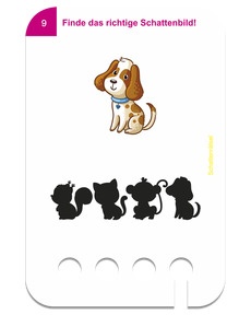 Schattenrätsel. Beispielkarte Hund
