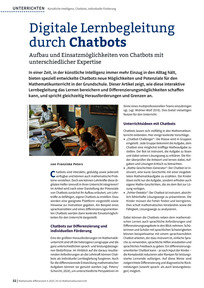 Produktabbildung zu Digitale Lernbegleitung durch Chatbots - Aufbau und Einsatzmöglichkeiten von Chatbots mit unterschiedlicher Expertise