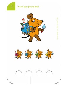 Unterwegs mit der Maus 3-4+. Beispielkarte Rucksack