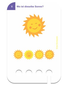 Erste Denkspiele. Beispielkarte Sonne