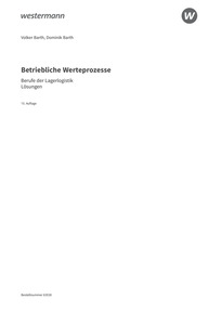 Probeseiten Betriebliche Werteprozesse - Berufe der Lagerlogistik - Schulbuch-Lösungen zum Download, 15. Auflage 2026