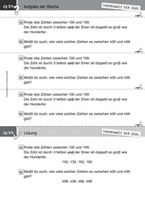 Produktabbildung zu Themenwelt der Zahl: Aufgabe der Woche 20/2014 - Klasse 3/4: Zahlenrätsel (Zahlen bis 1000)