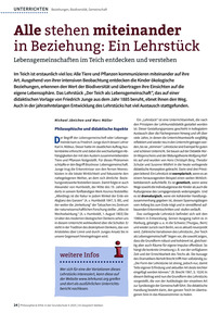 Produktabbildung zu Alle stehen miteinander in Beziehung: Ein Lehrstück - Lebensgemeinschaften im Teich entdecken und verstehen