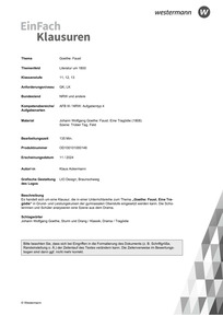 Produktabbildung zu Goethe: Faust I | Literatur um 1800 - Johann Wolfgang Goethe: Faust. Eine Tragödie (1808). Szene: Trüber Tag. Feld