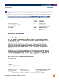 Produktabbildung zu Fehlersuchaufgabe - Fehlerbrief - Ausgabe Dezember 12/2018