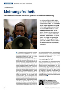 Produktabbildung zu Meinungsfreiheit - Zwischen individuellem Recht und gesellschaftlicher Verantwortung