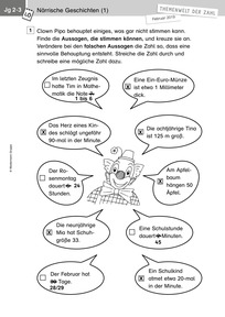 Produktabbildung zu Themenwelt der Zahl: Närrische Geschichten - Lösungen - Monatsspecial Februar 2019