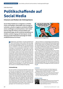 Produktabbildung zu Politikschaffende auf Social Media - Chancen und Risiken der Onlinepräsenz