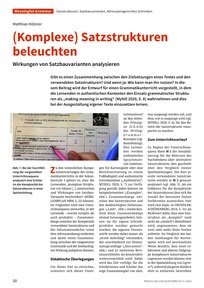 Produktabbildung zu (Komplexe) Satzstrukturen beleuchten - Wirkung von Satzbauvarianten analysieren