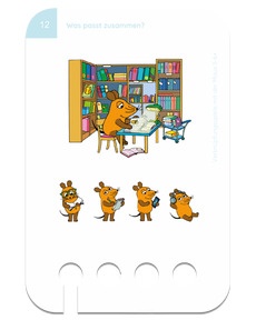 Verknüpfungsspiele mit der Maus 5-6+. Beispielkarte Lernen