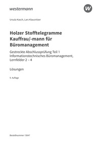 Probeseiten Holzer Stofftelegramme Baden-Württemberg ? Kauffrau/-mann für Büromanagement - Gestreckte Abschlussprüfung Teil 1 - Lösungen, 9. Auflage 2025