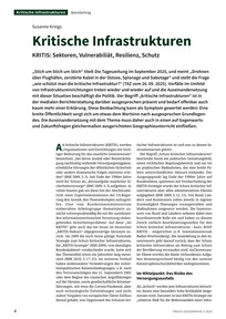 Produktabbildung zu Kritische Infrastrukturen - KRITIS: Sektoren, Vulnerabiliät, Resilienz, Schutz