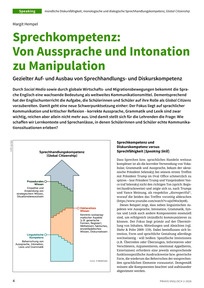Produktabbildung zu Sprechkompetenz: Von Aussprache und Intonation zu Manipulation - Gezielter Auf- und Ausbau von Sprechhandlungs- und Diskurskompetenz
