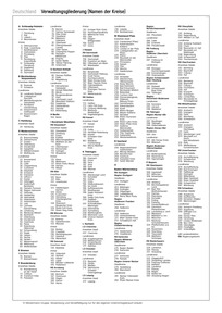 Produktabbildung zu Deutschland - Verwaltungsgliederung (Namen der Kreise)