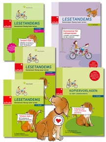 Startchancen-Paket DEUTSCH Leseförderung 1-2: LESETANDEMS Übungshefte, auch vereinfacht und stark vereinfacht, dazu KV und Lehrerkommentar