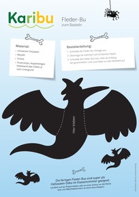Produktabbildung zu Karibu - Halloween - Fleder-Bu - Bastelvorlage für ein fledermaustastisch-spukiges Klassenzimmer