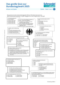 Produktabbildung zu Das große Quiz zur Bundestagswahl 2025 - - Politik ab Klasse 7