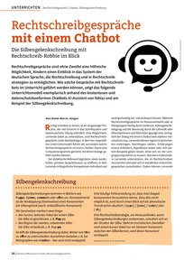 Produktabbildung zu Rechtschreibgespräche mit einem Chatbot - Die Silbengelenkschreibung mit Rechtschreib-Robbie im Blick
