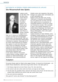 Produktabbildung zu Mathematik in Person: Pierre-Simon Marquis de La Place - Die Wissenschaft des Spiels