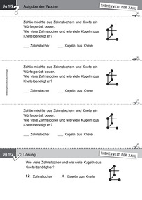 Produktabbildung zu Themenwelt der Zahl: Aufgabe der Woche 15/2015 - Geometrie: Würfel/Kantenmodell