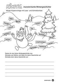 Produktabbildung zu Kopiervorlage: RiCHTiG Rechtschreiben - Wintergeschichte (Schreibanlass)