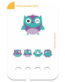 Wahrnehmungsspiele. Beispielkarte Eule