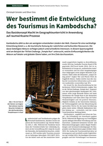 Produktabbildung zu Wer bestimmt die Entwicklung des Tourismus in Kambodscha? - Das Basiskonzept Macht im Geographieunterricht in Anwendung auf raumwirksame Prozesse