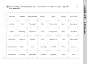 S. 39: Leselabyrinth 4 - Endungen