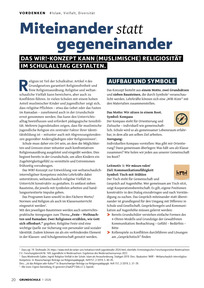 Produktabbildung zu Miteinander statt gegeneinander - Wie das Wir-Konzept dazu beitragen kann, (muslimische) Religiosität im Schulalltag zu gestalten