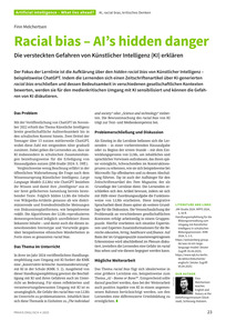 Produktabbildung zu Racial bias - AI's hidden danger - Die versteckten Gefahren von Künstlicher Intelligenz (KI) erklären
