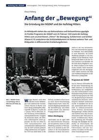 Produktabbildung zu Anfang der „Bewegung“ - Die Gründung der NSDAP und der Aufstieg Hitlers