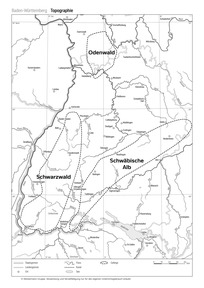 Produktabbildung zu Baden-Württemberg (Topographie)
