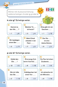 Wörter mit Auslautverhärtung weiterschwingen: k oder g, p oder b