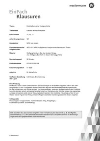 Produktabbildung zu Erschließung einer Kurzgeschichte | Literatur der Nachkriegszeit - Wolfgang Borchert: "Die drei dunklen Könige". Aus: Wolfgang Borchert: "An diesem Dienstag" (1947)