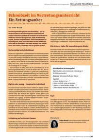Produktabbildung zu Schreibzeit im Vertretungsunterricht - Ein Rettungsanker