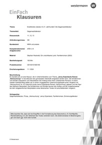 Produktabbildung zu Erzählende Literatur im 21. Jahrhundert: Die Gegenwartsliteratur | Gegenwartsliteratur - Stephan Wackwitz: Ein unsichtbares Land. Familienroman (2003)