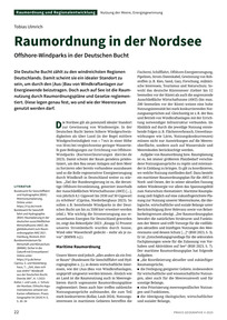 Produktabbildung zu Raumordnung in der Nordsee - Offshore-Windparks in der Deutschen Bucht