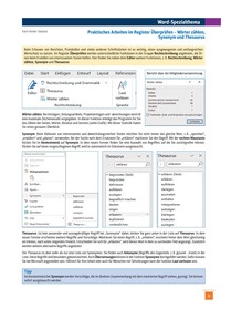 Produktabbildung zu Praktisches Arbeiten im Register  Überprüfen ? Wörter zählen, Synonym und Thesaurus - Ausgabe 05/2026