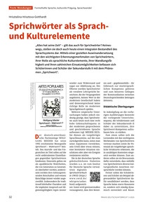 Produktabbildung zu Sprichwörter als Sprach- und Kulturelemente